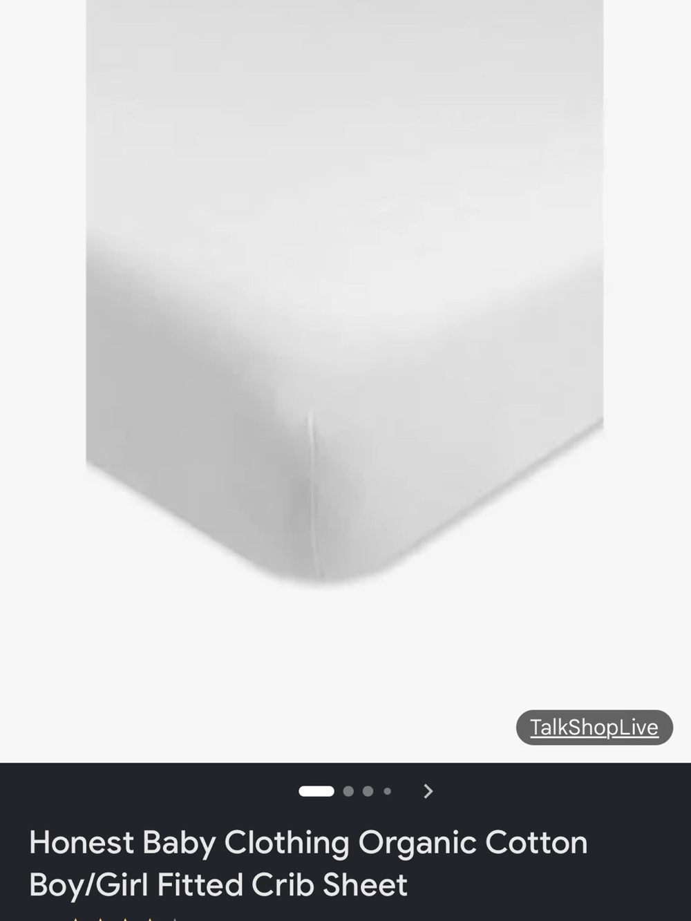 Pair of White Organic Cotton Fitted Crib Sheet